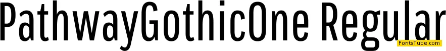 Pathway Gothic One Font