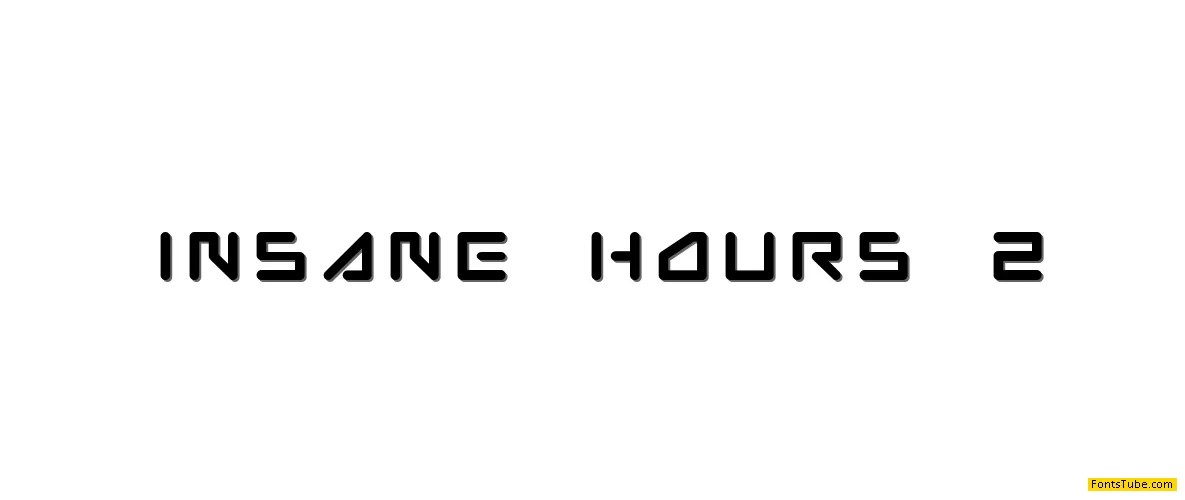 Insane hours 2 Font