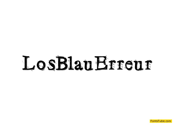 Los Blau Erreur Font