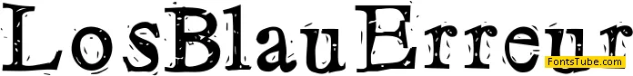 Los Blau Erreur Font