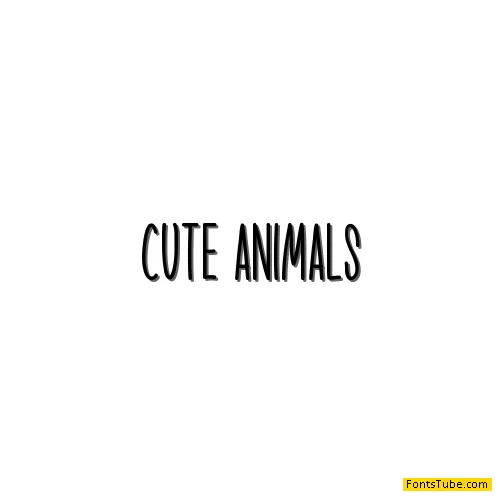 Cute Animals Font
