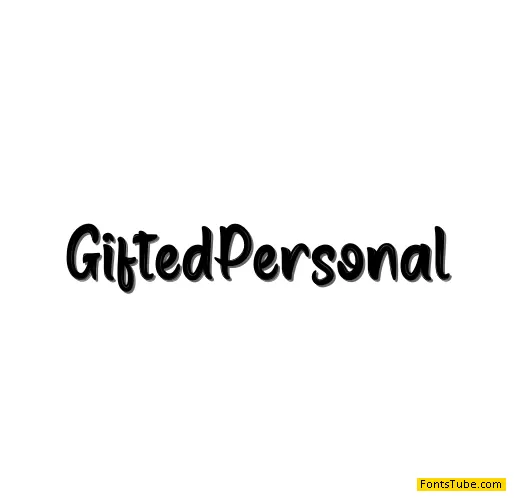 Gifted Personal Font