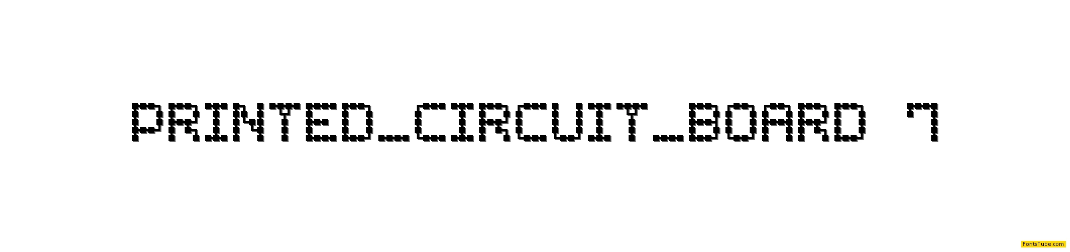 Printed Circuit Board-7 Font
