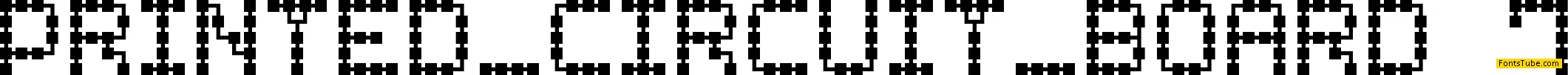 Printed Circuit Board-7 Font
