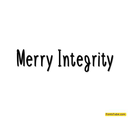 Merry Integrity Font