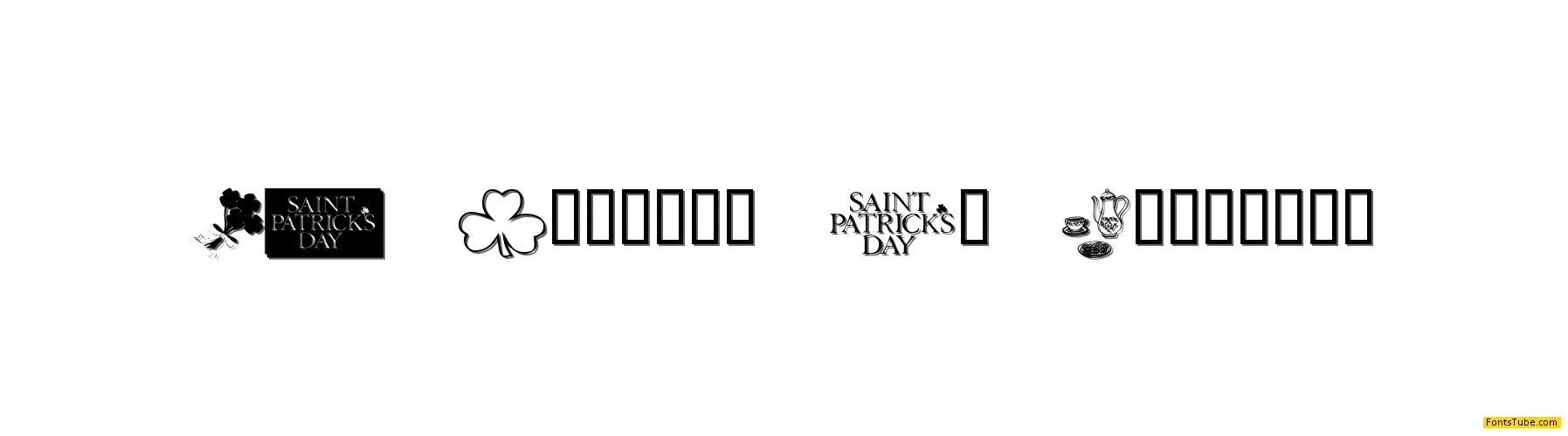 KR Belated St Patricks Font