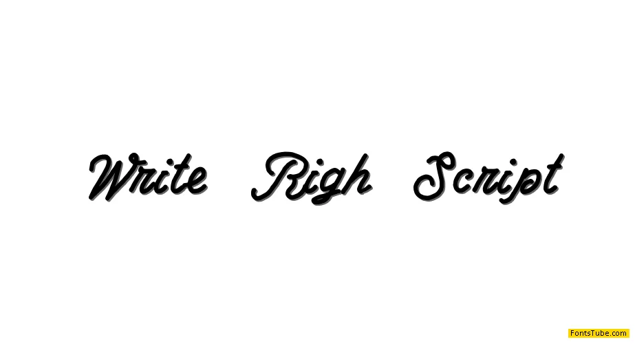 Write Righ Script Font