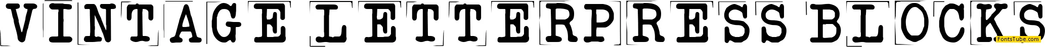vintage letterpress blocks Font
