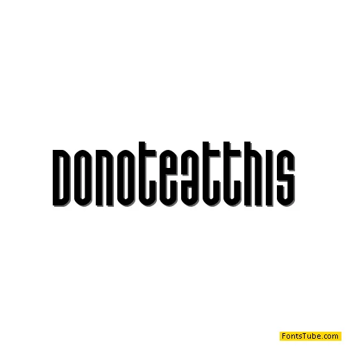 Do not eat this Font Family