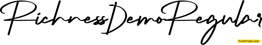 Richness Demo Font