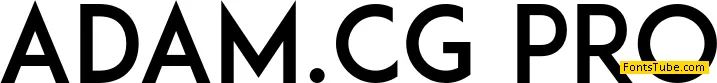 ADAM.CG PRO Font