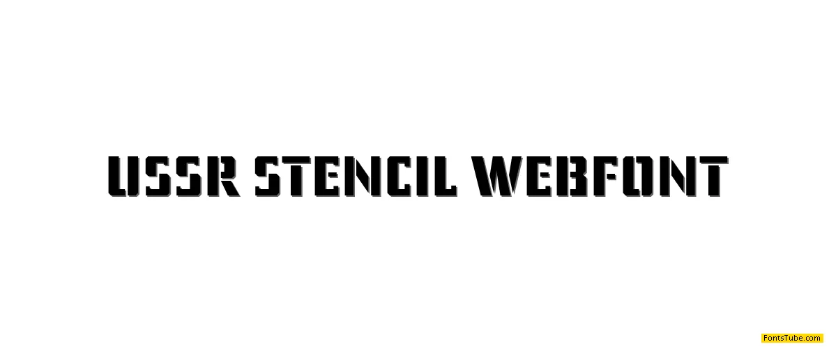 USSR STENCIL Font