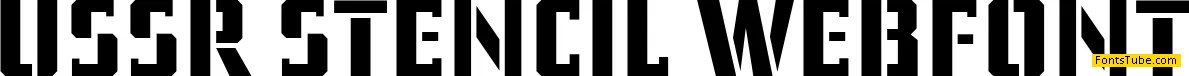 USSR STENCIL Font
