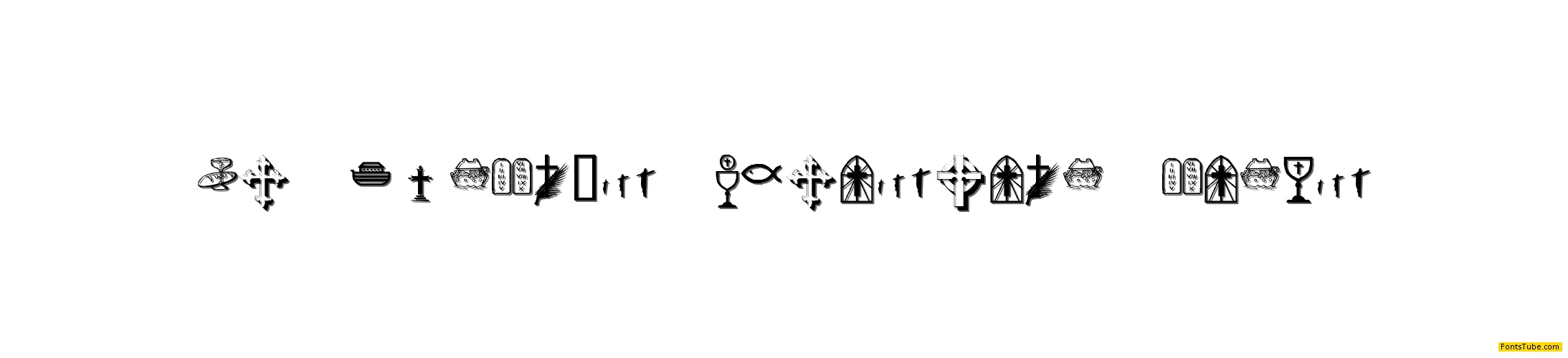 KR Lynda's Christian Dings Font