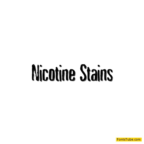 Nicotine Stains Font