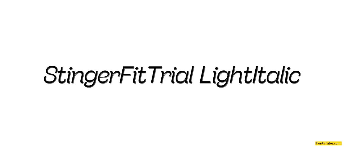 Stinger Fit Trial Font Family