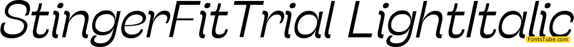 Stinger Fit Trial Font Family