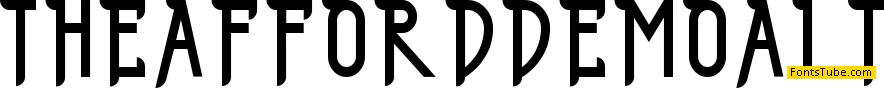 THE AFFORD DEMO Font Family