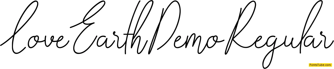 Love Earth Demo Font