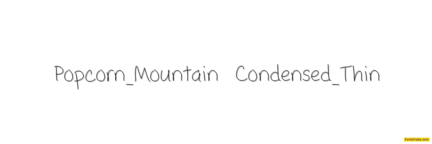 Popcorn Mountain Font Family