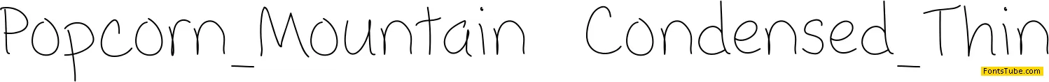 Popcorn Mountain Font Family
