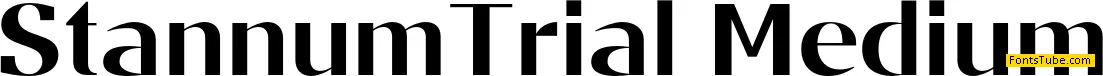 Stannum Trial Font Family