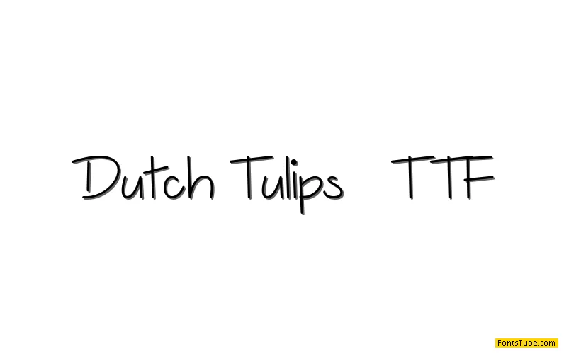 Dutch Tulips Font
