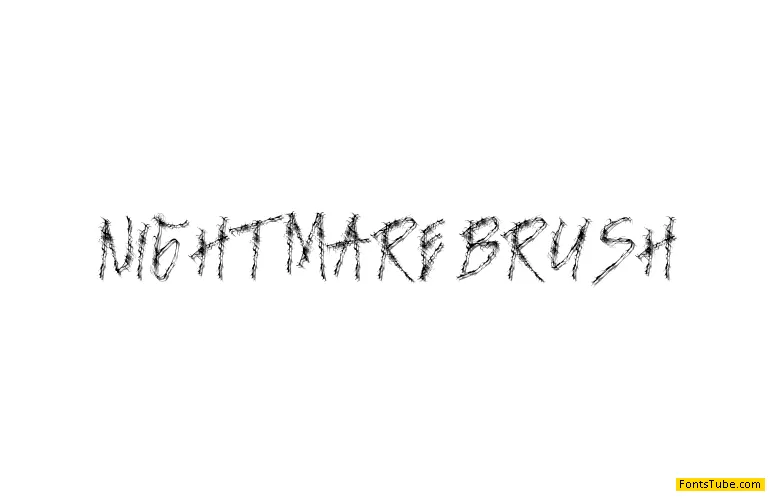 NIGHTMARE BRUSH Font