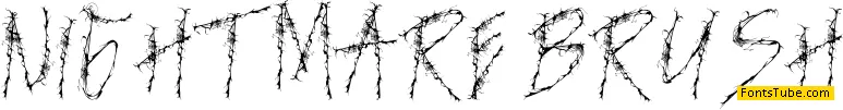 NIGHTMARE BRUSH Font