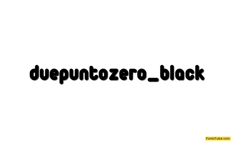 Duepuntozero Font Family