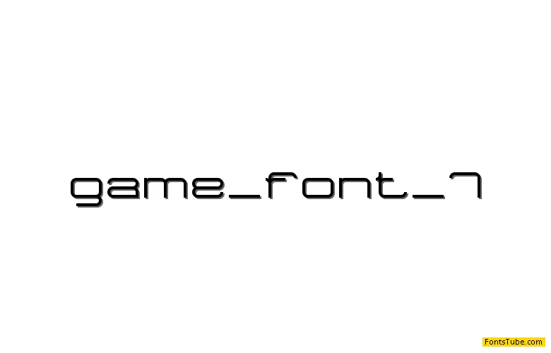 Game Font 7 Font