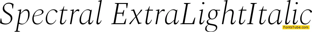 Spectral Font Family