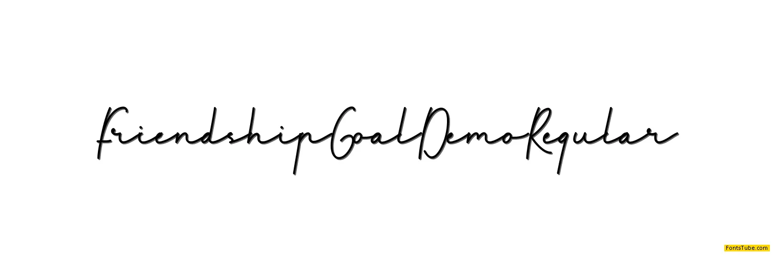 Friendship Goal Demo Font