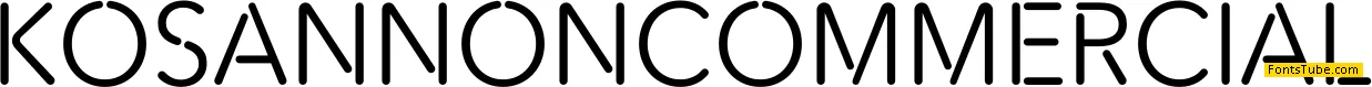 KosanNonCommercial Font