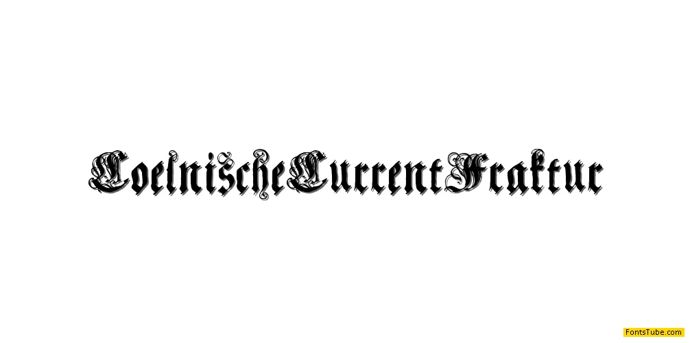 Coelnische Current Fraktur Font