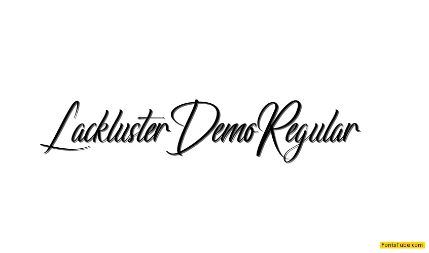 Lackluster Demo Font