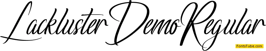 Lackluster Demo Font