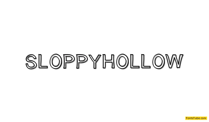 Sloppy Hollow Font
