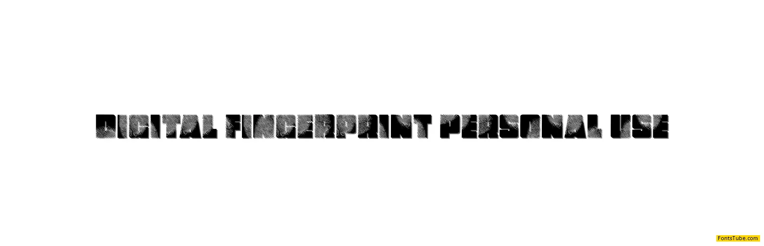 DigItAl FingerpRINT PERSONAL US Font