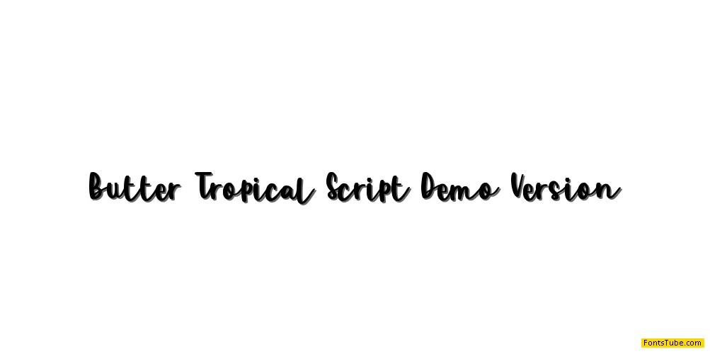 Butter Tropical Script Demo Ver Font