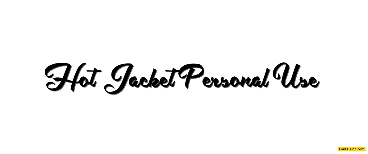 Hot Jacket Perrsonal Use Font