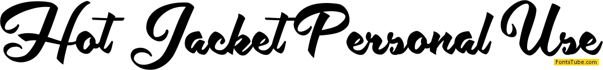 Hot Jacket Perrsonal Use Font