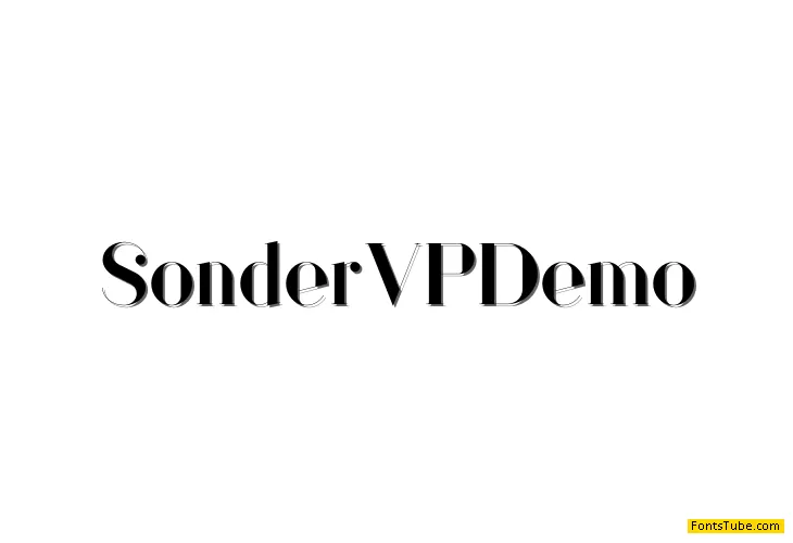 Sonder VP Demo Font