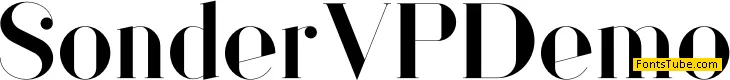 Sonder VP Demo Font
