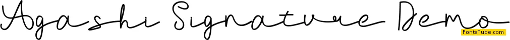 Agashi Signature Font Font