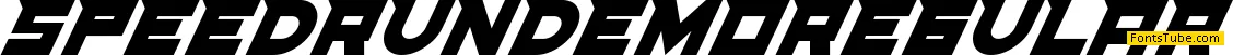 Speed Run Demo Font