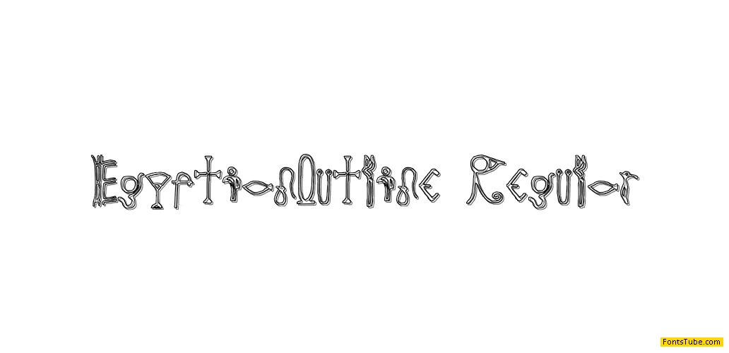 Egyptian Outline Font