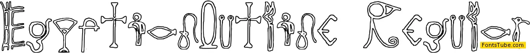 Egyptian Outline Font