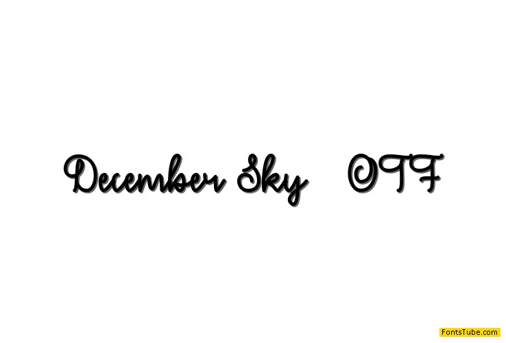 December Sky Font Font