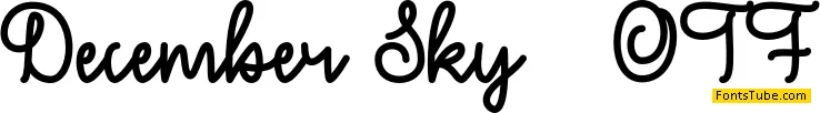 December Sky Font Font
